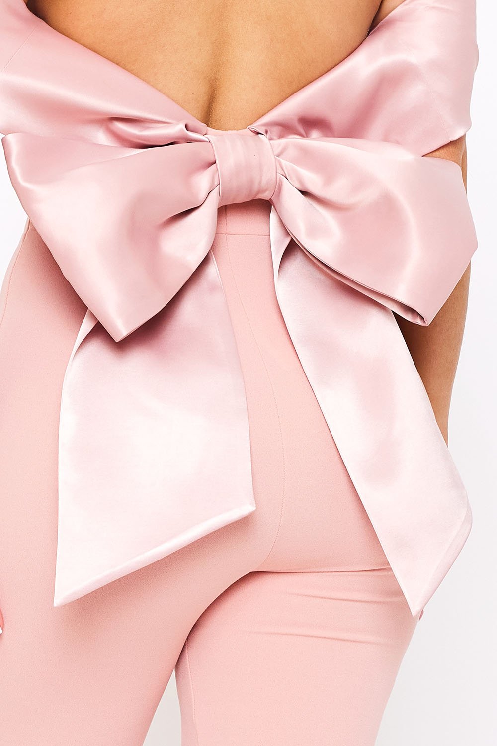 IB2475JP - SATIN AND TECHNO CREPE CONTAST JUMPSUIT - Image 9