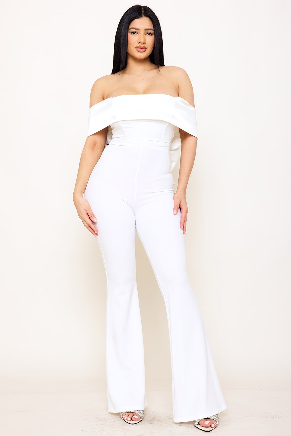 IB2475JP - SATIN AND TECHNO CREPE CONTAST JUMPSUIT - Image 20