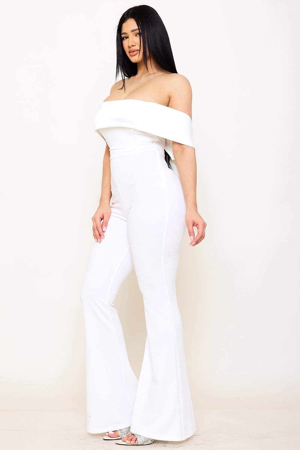 IB2475JP - SATIN AND TECHNO CREPE CONTAST JUMPSUIT - Image 18