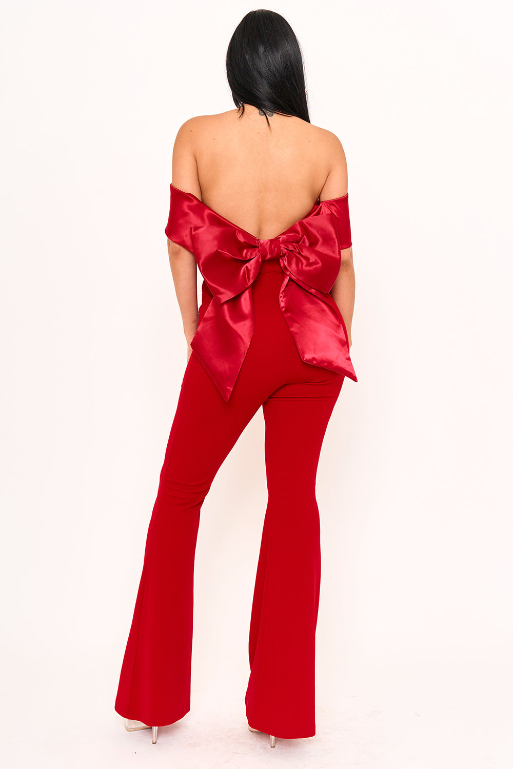 IB2475JP - SATIN AND TECHNO CREPE CONTAST JUMPSUIT - Image 12