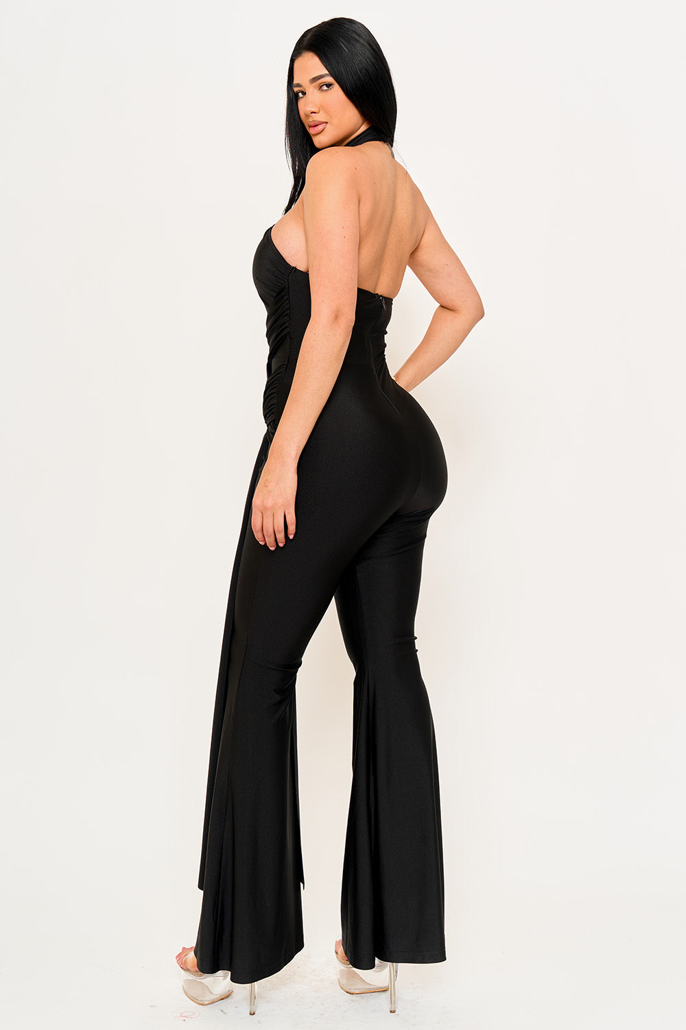 IB2506HP - HALTER TOP WRAP JUMPSUIT - Image 9
