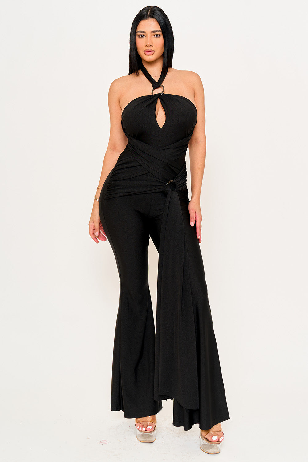 IB2506HP - HALTER TOP WRAP JUMPSUIT - Image 7
