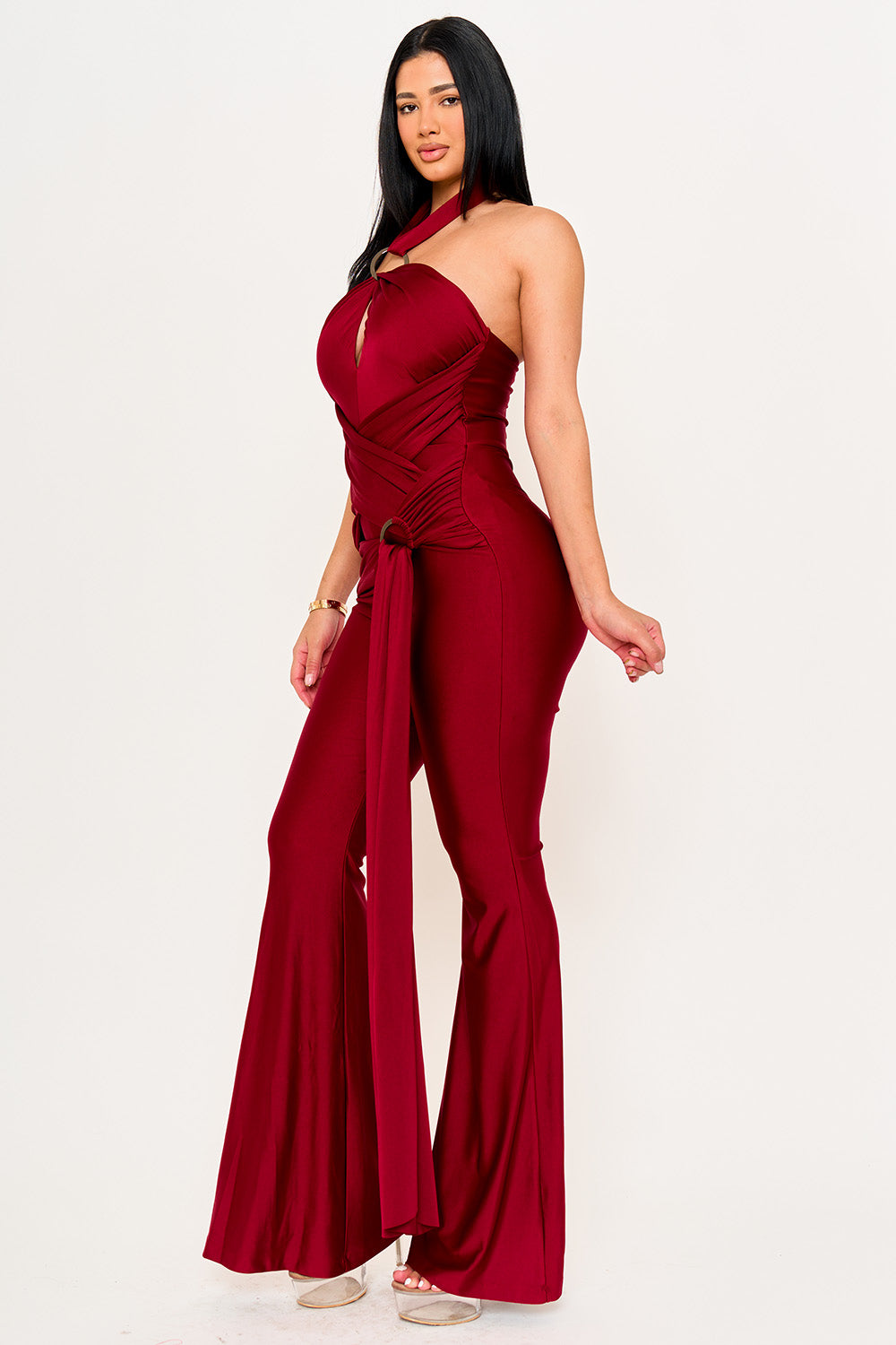 IB2506HP - HALTER TOP WRAP JUMPSUIT - Image 17