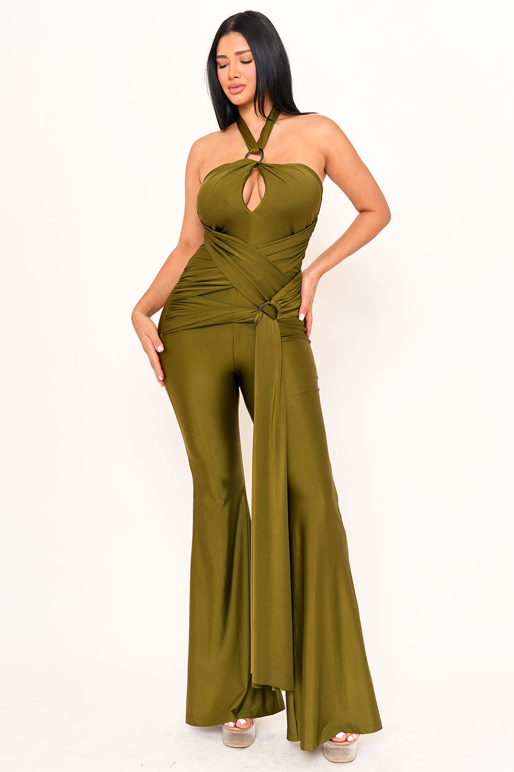 IB2506HP - HALTER TOP WRAP JUMPSUIT - Image 14
