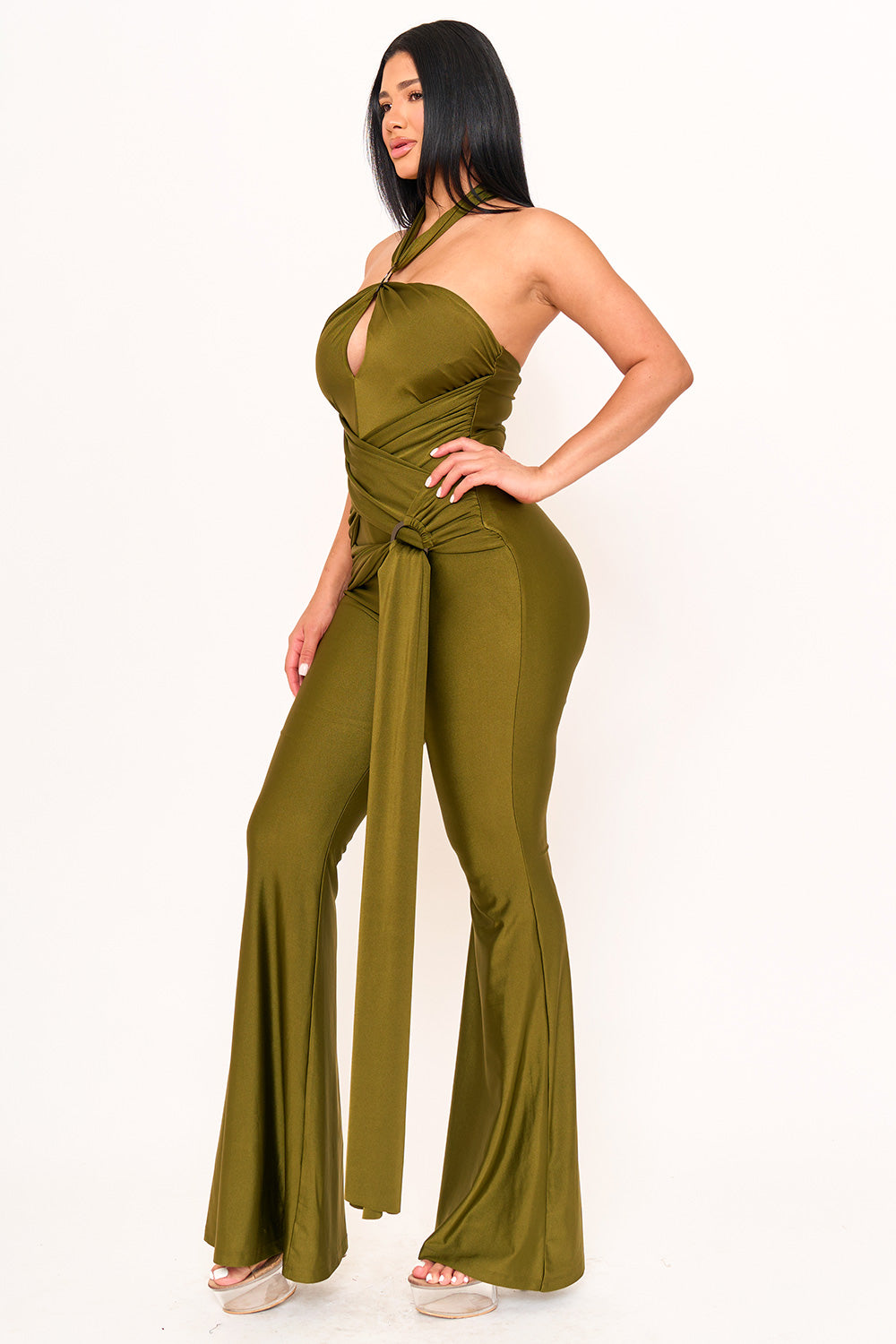 IB2506HP - HALTER TOP WRAP JUMPSUIT - Image 12