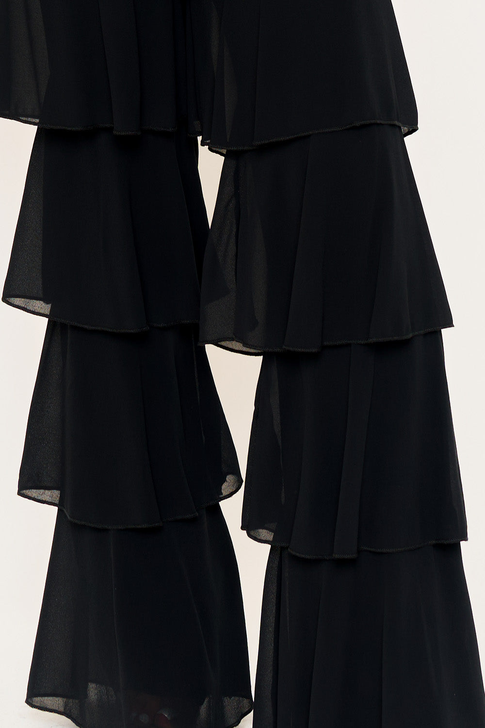 IB2507HP - TECHNO CREPE & CHIFFON CONTRAST JUMPSUIT - Image 12