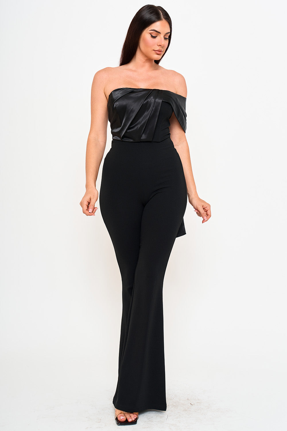 IB2539JP - SATIN CONTRAST JUMPSUIT - Image 2
