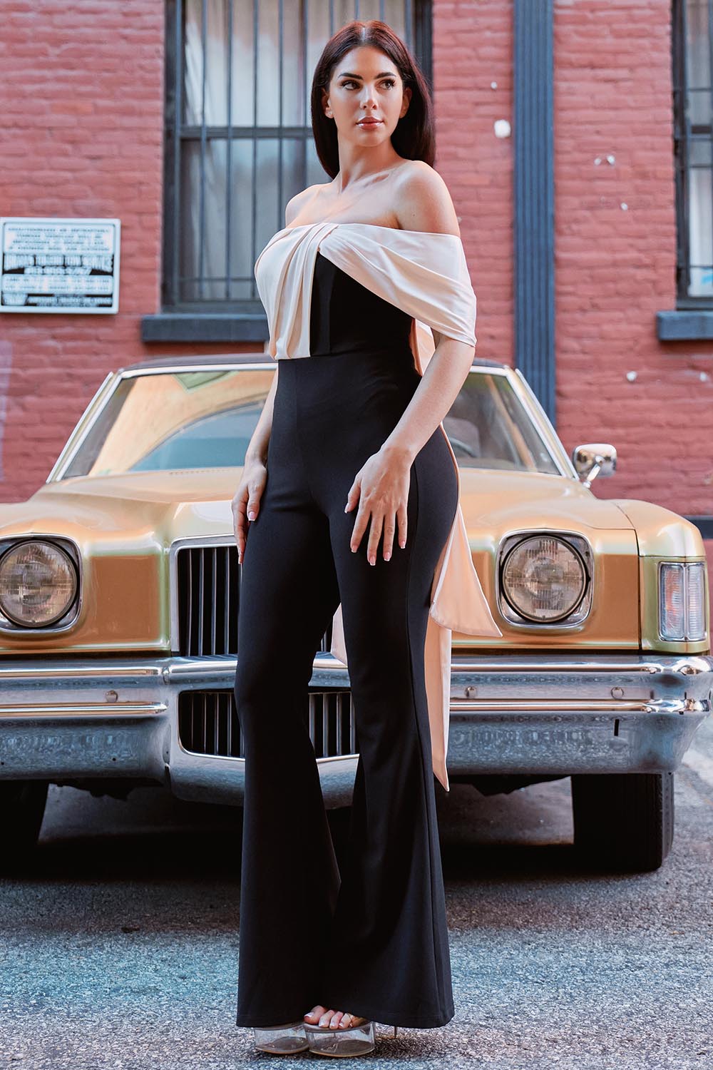 IB2539JP - SATIN CONTRAST JUMPSUIT - Image 3