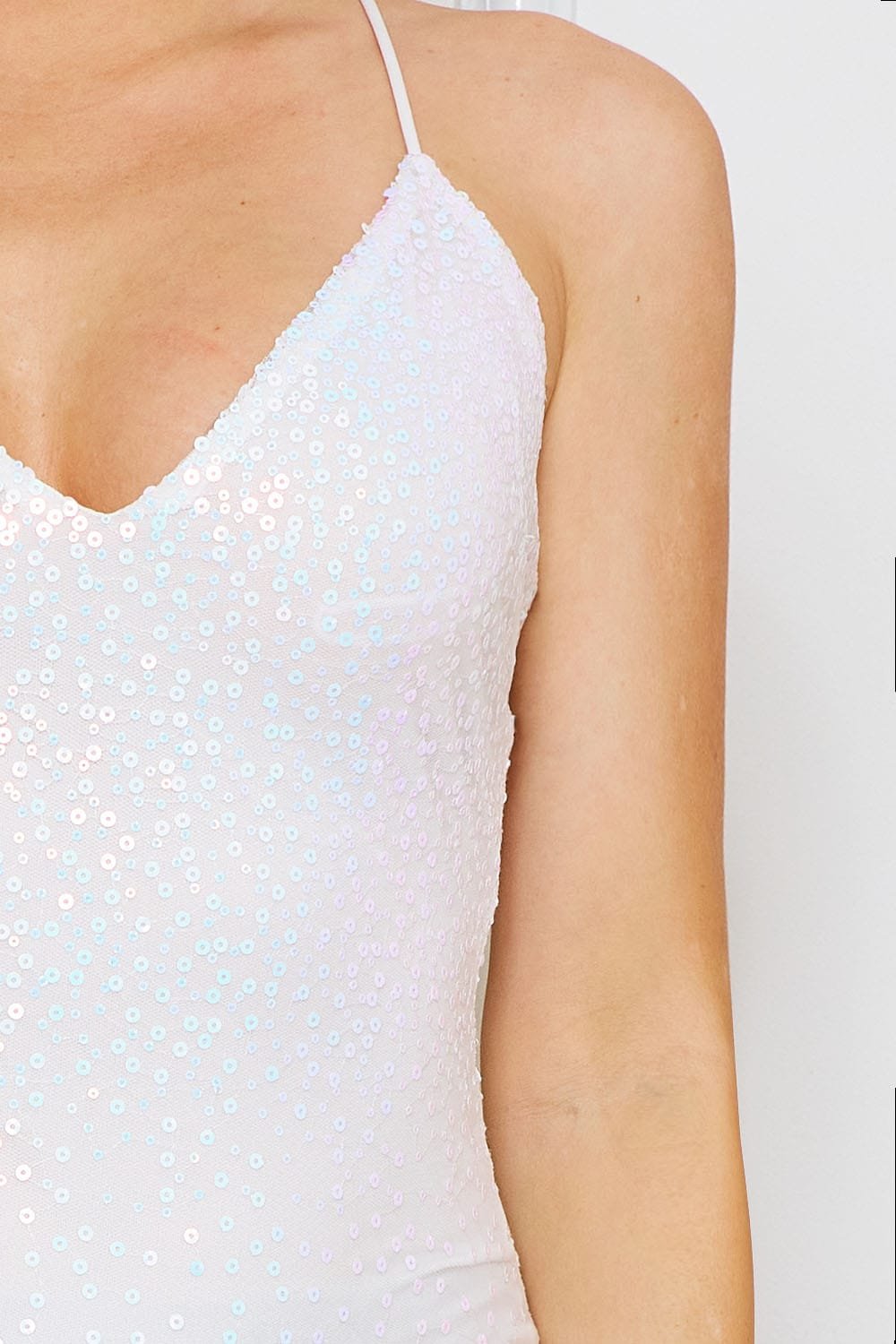 IDM9133JP - SEQUIN WITH MESH BOTTOM MAXI DRESS - Image 12