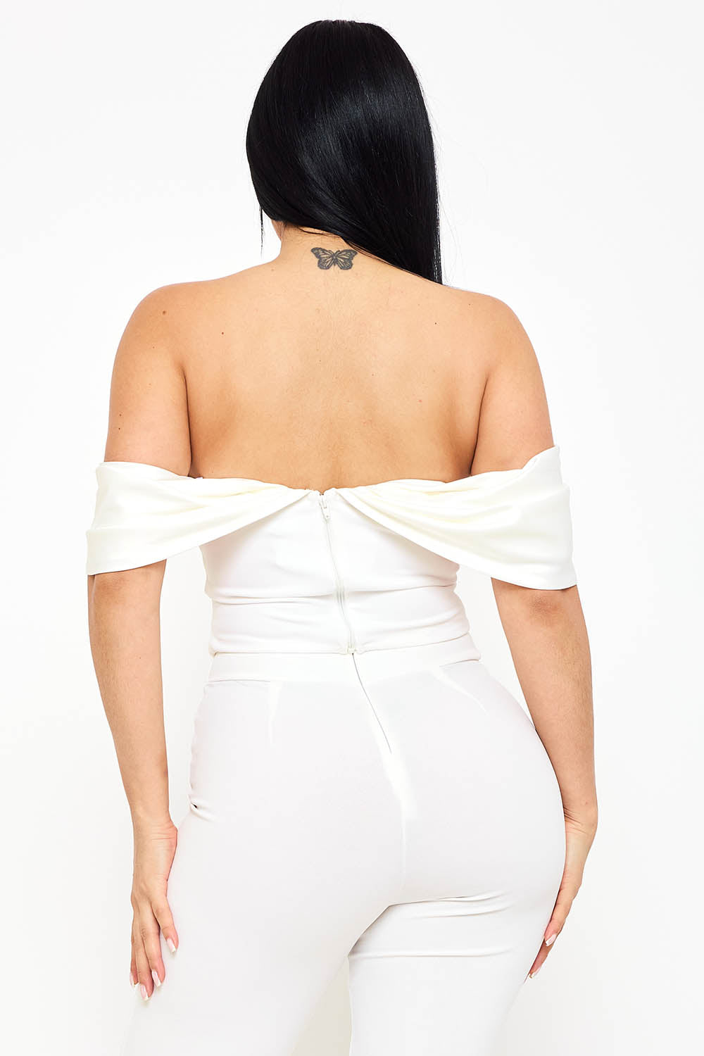 IT1346AP - COLOR CONTRAST DRAPPED OFF THE SHOULDER TOP - Image 6