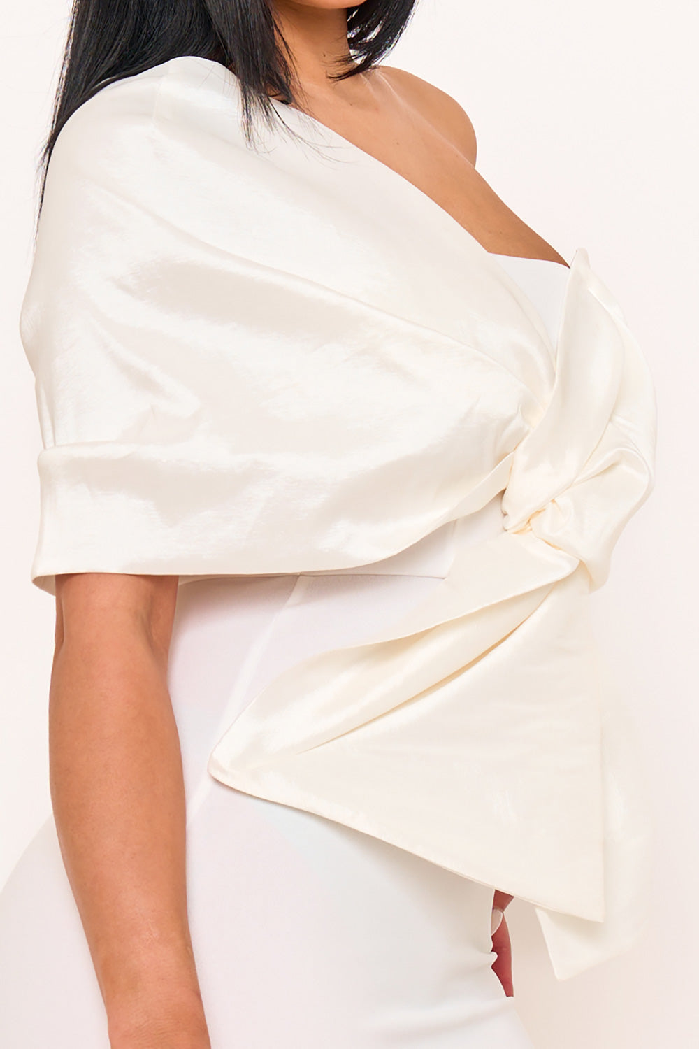 SD1930JP - ONE SHOULDER TWIST TIE DETAIL FRONT MINI DRESS - Image 7