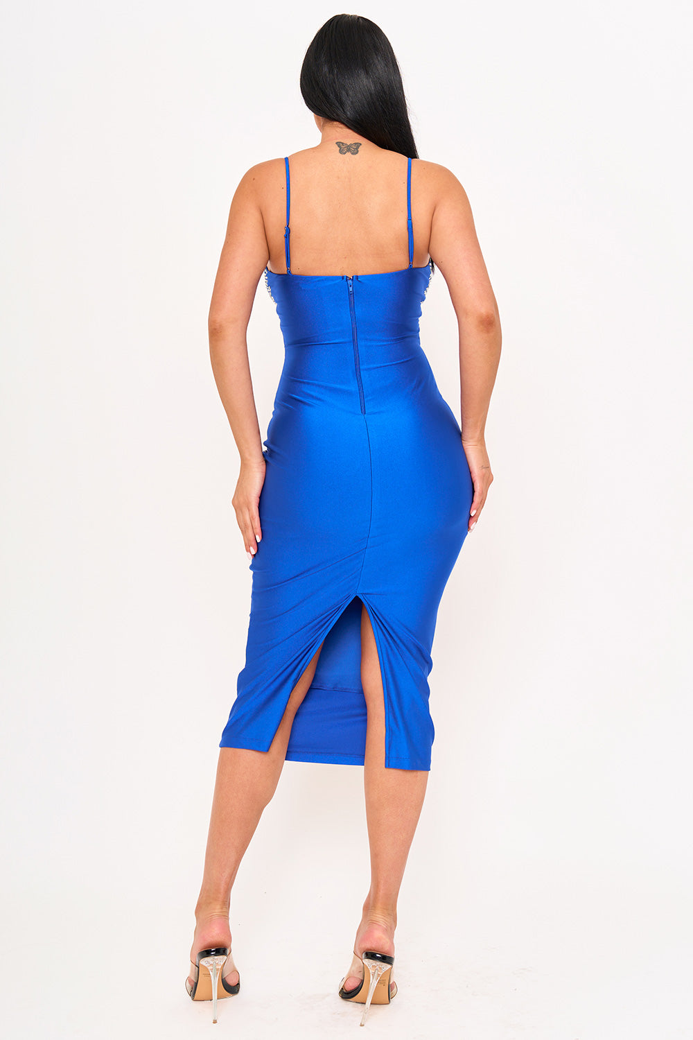 SD1982HP - RHINESTONE DETAIL ON SATIN MIDI SLIP DRESS - Image 15