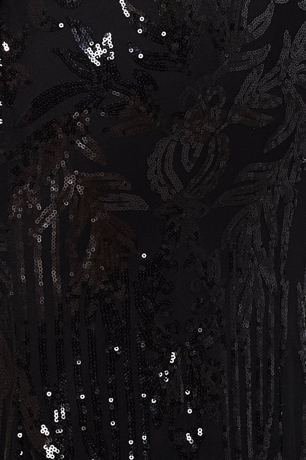SDM1323SPB - FLORAL PATTERNED SEQIN MESH MERMAID MAXI DRESS - Image 12