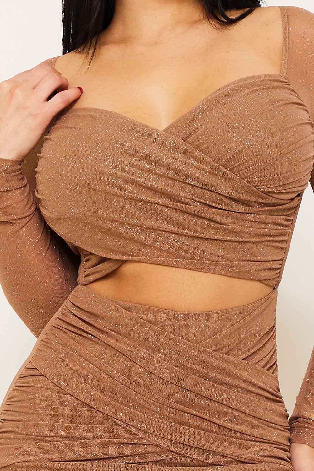 SDM1358AP - POWERMESH WITH GLITTER MAXI DRESS - Image 7