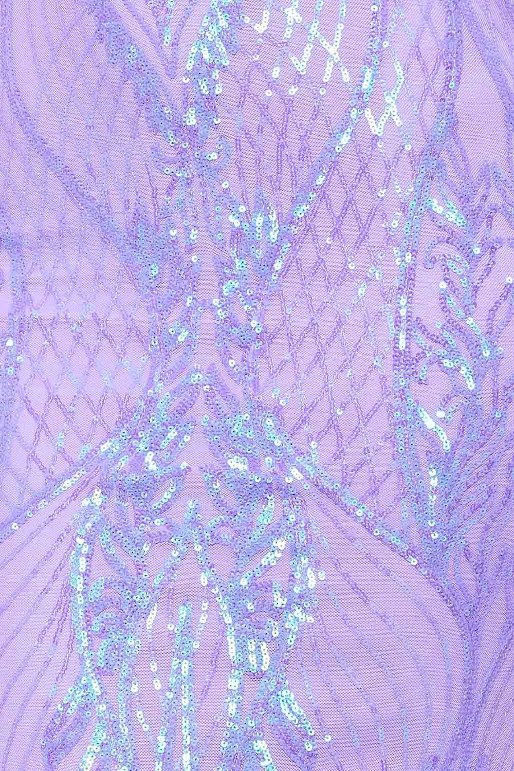 SDM1539JP - SCROLL PATTERED ON MESH FABRIC MAXI DRESS - Image 8