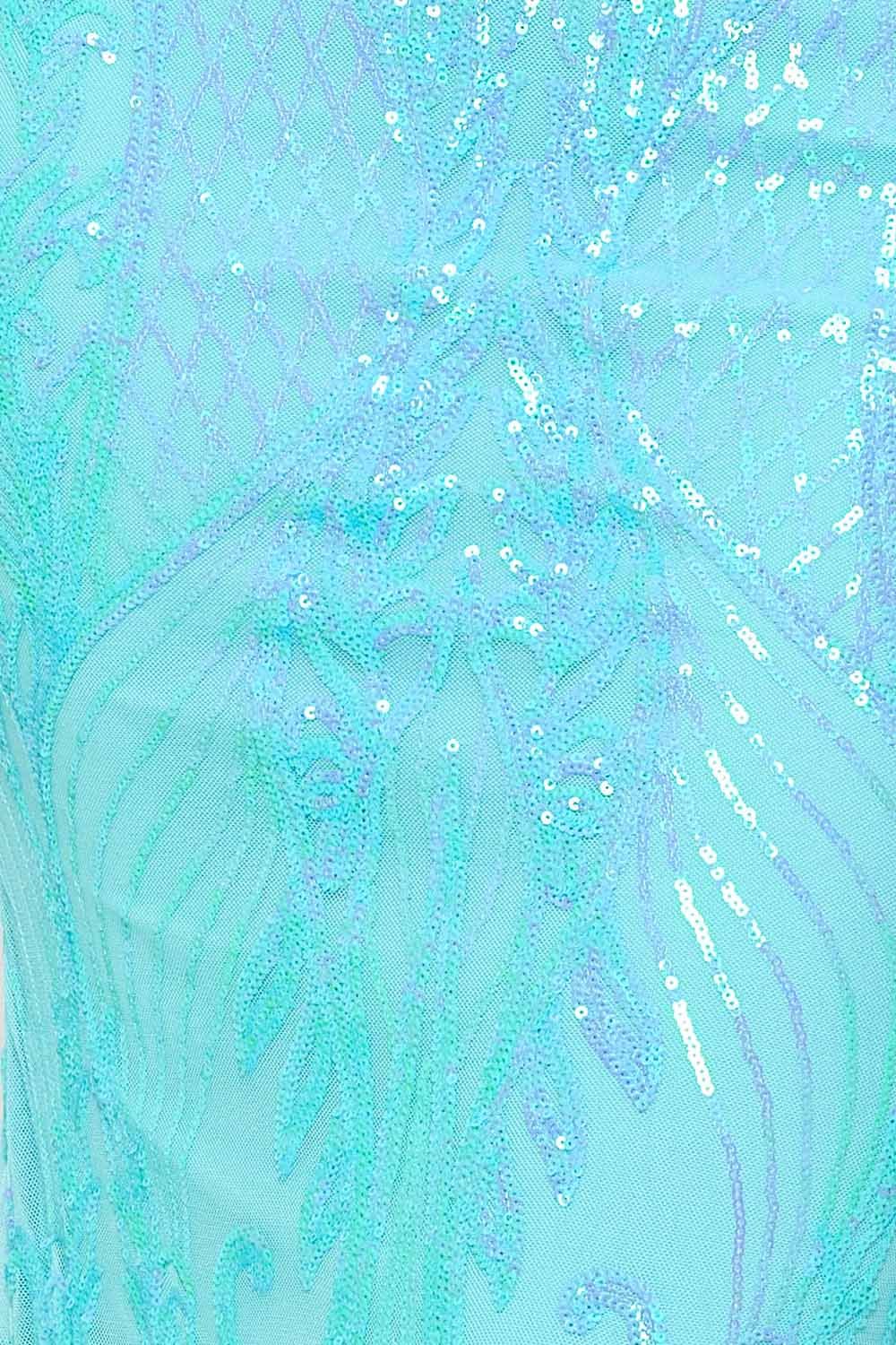 SDM1539JP - SCROLL PATTERED ON MESH FABRIC MAXI DRESS - Image 12