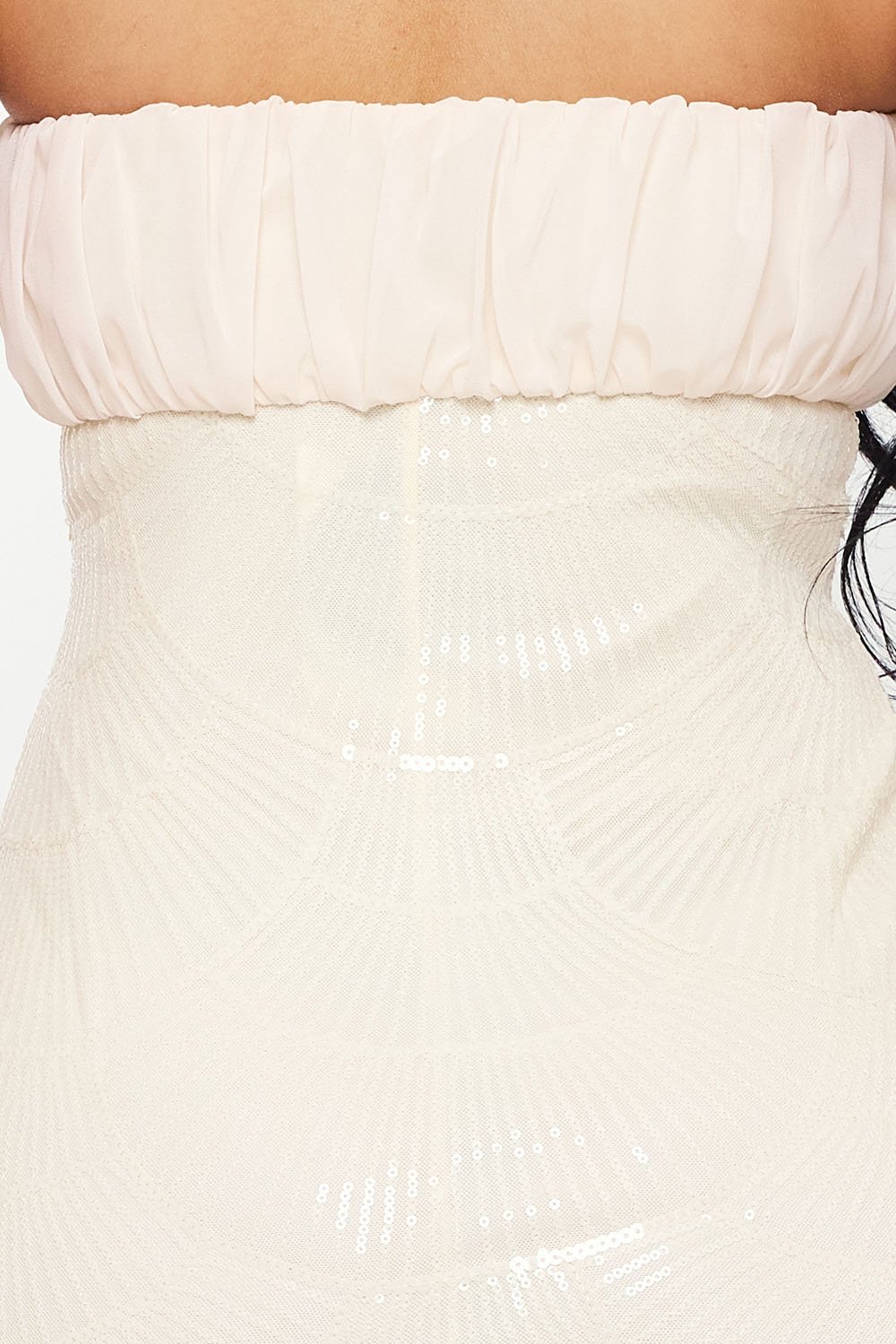 SDM1600SP - SCALLOPE SEQUIN ON MESH TUBE TOP MAXI DRESS - Image 12
