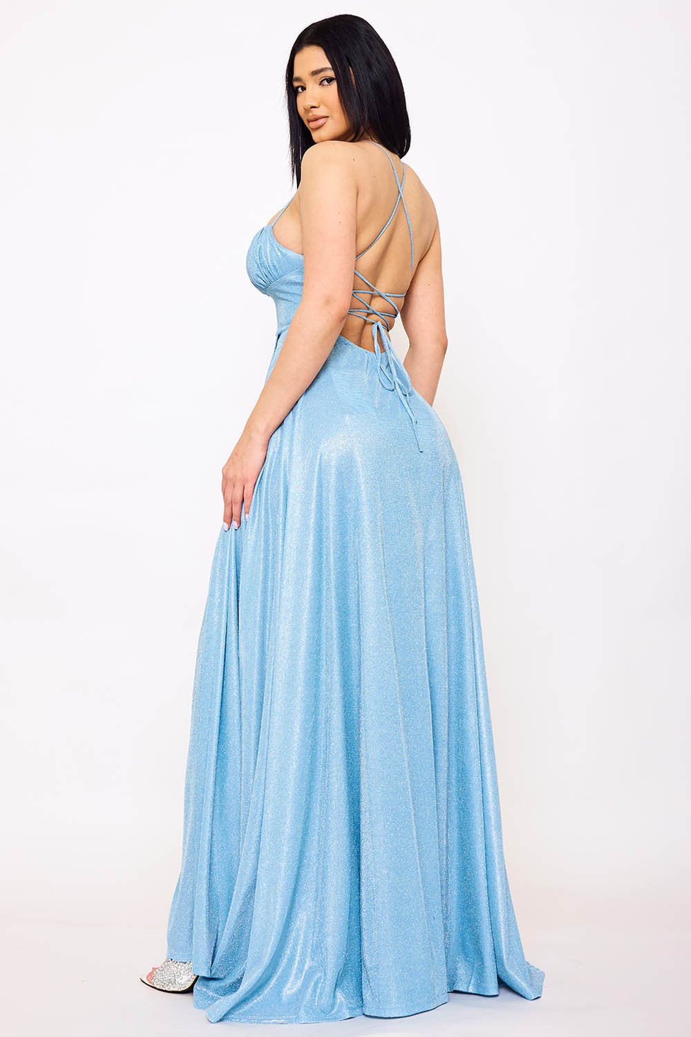 SDM1618JP - SPAGHETTI STRAP SHERRI SHINE MAXI DRESS - Image 10