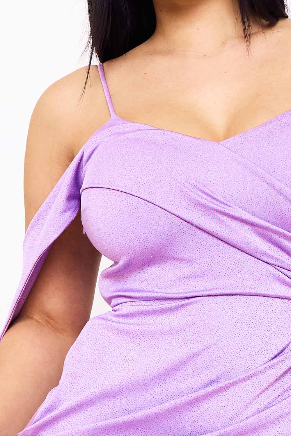 SDM1636JP - GLITTER ON SILKY SATIN FABRIC MAXI DRESS - Image 7