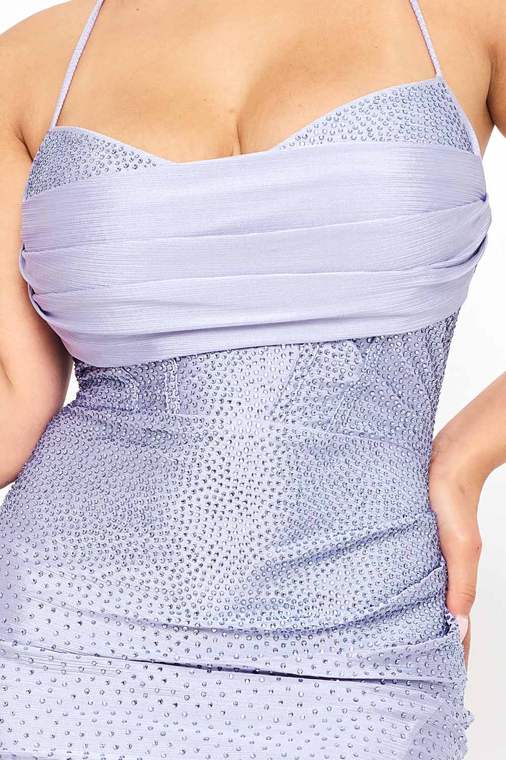 SDM1790JP - RHINESTONE ON SHAKIRA RIB MERMAID MAXI DRESS - Image 5