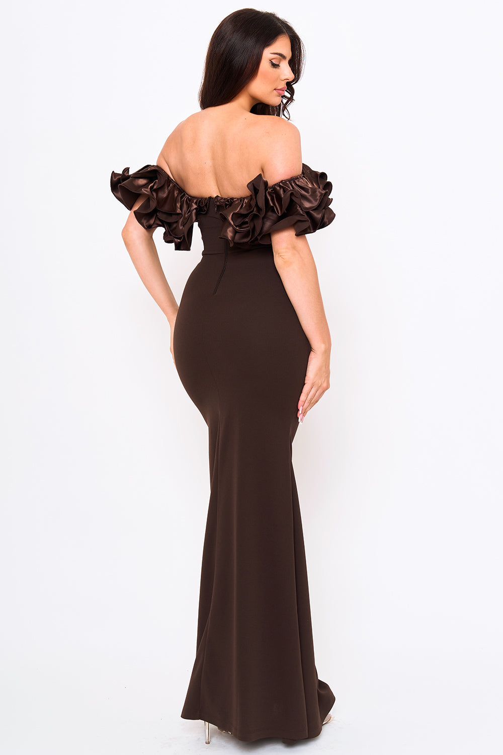 SDM1792JP - RUFFLE OFF THE SHOULDER MAXI DRESS - Image 6