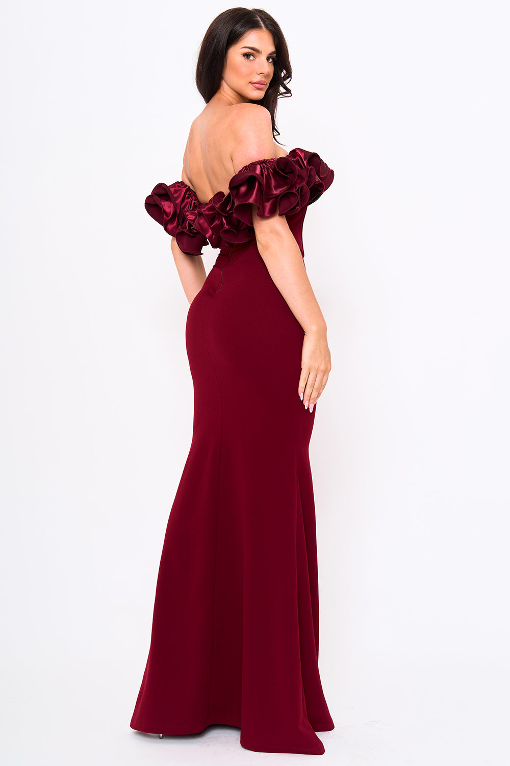 SDM1792JP - RUFFLE OFF THE SHOULDER MAXI DRESS - Image 2