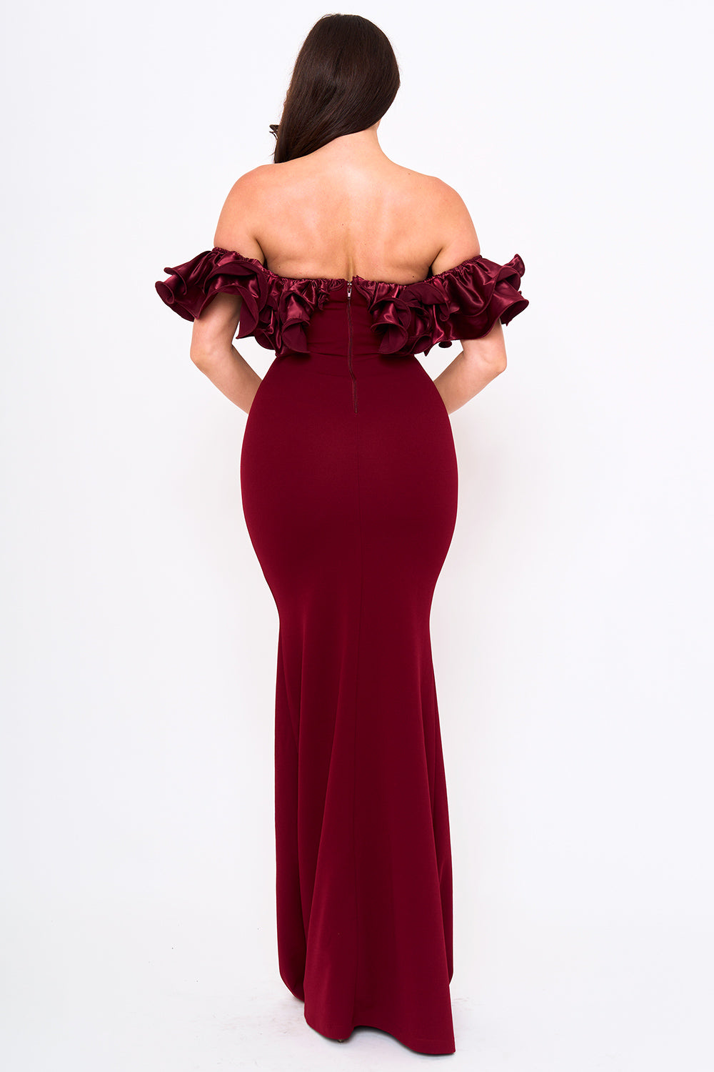 SDM1792JP - RUFFLE OFF THE SHOULDER MAXI DRESS - Image 11