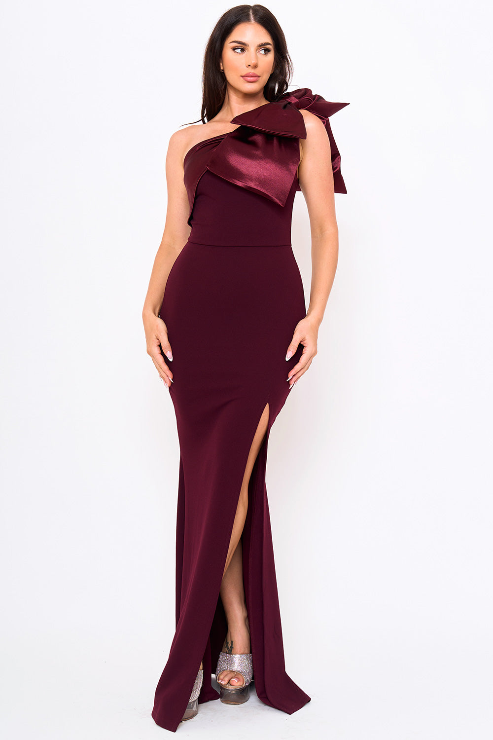 SDM1817JP - TECHNO CREPE AND SATIN MAXI DRESS - Image 2