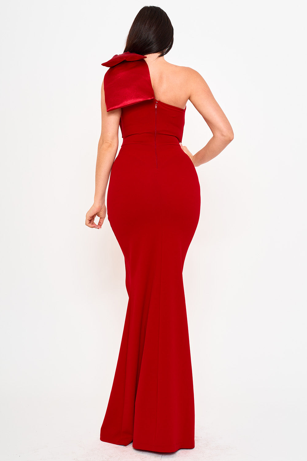SDM1817JP - TECHNO CREPE AND SATIN MAXI DRESS - Image 7