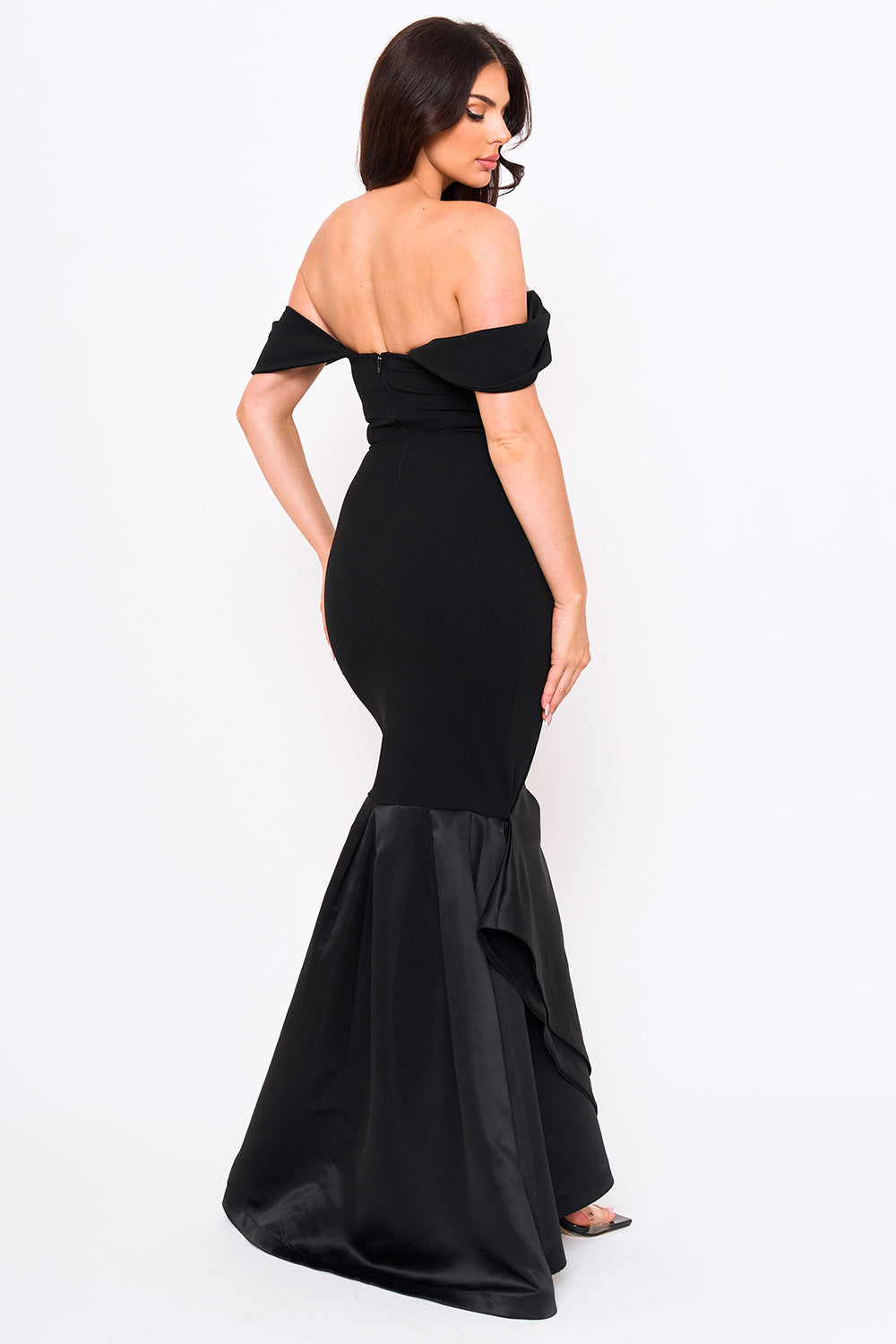 SDM1827JP - SATIN CONTRAST BOTTOM MERMAID MAXI DRESS - Image 10