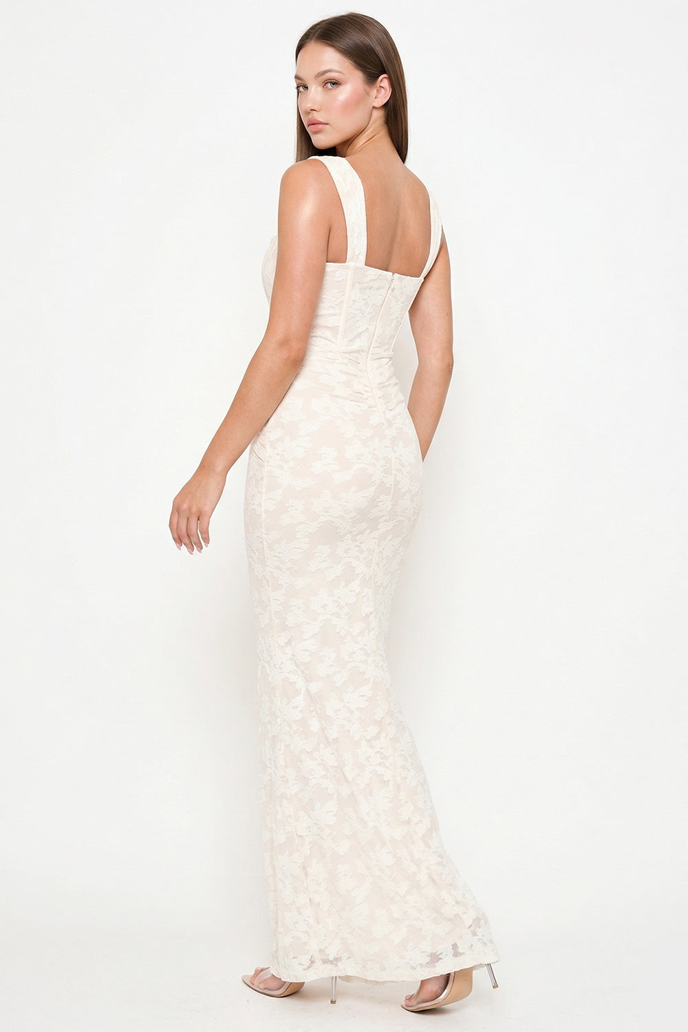 SDM2038SP - BUSTIER BODICE WITH TWIST ON THE SIDE MAXI DRESS - Image 6