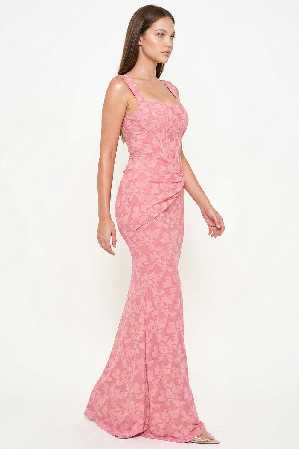 SDM2038SP - BUSTIER BODICE WITH TWIST ON THE SIDE MAXI DRESS - Image 8