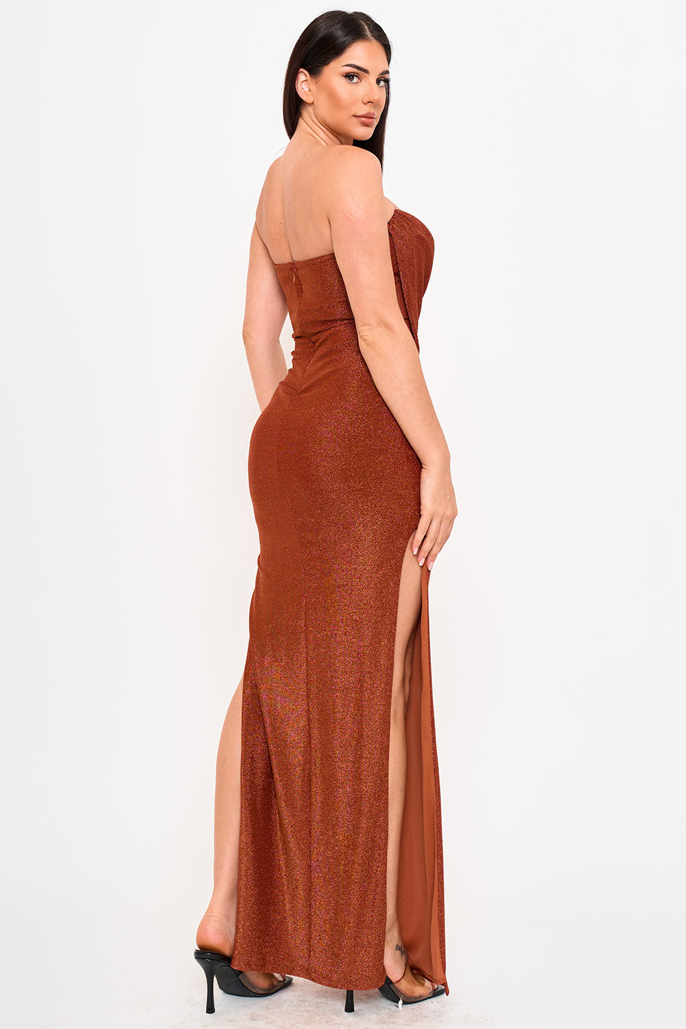 SDM2145SP - METALLIC KNIT STRETCHY MAXI DRESS - Image 5
