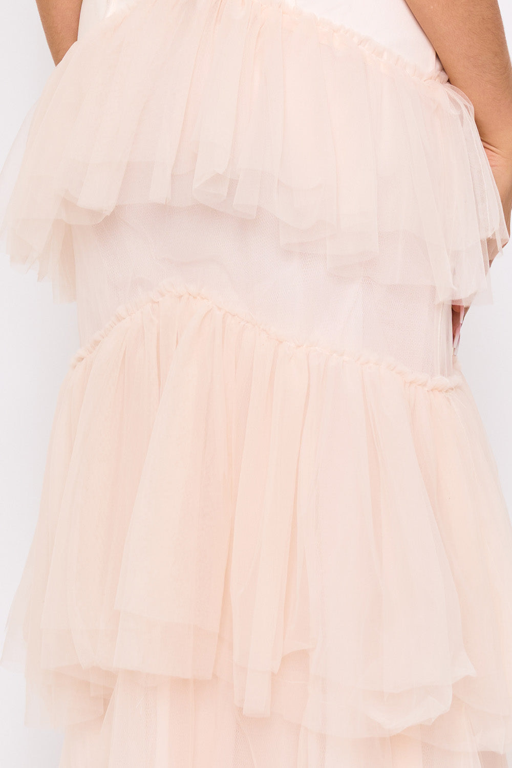 SDM2244SP - LAYERED MESH RUFFLED MERMAID MAXI DRESS - Image 12