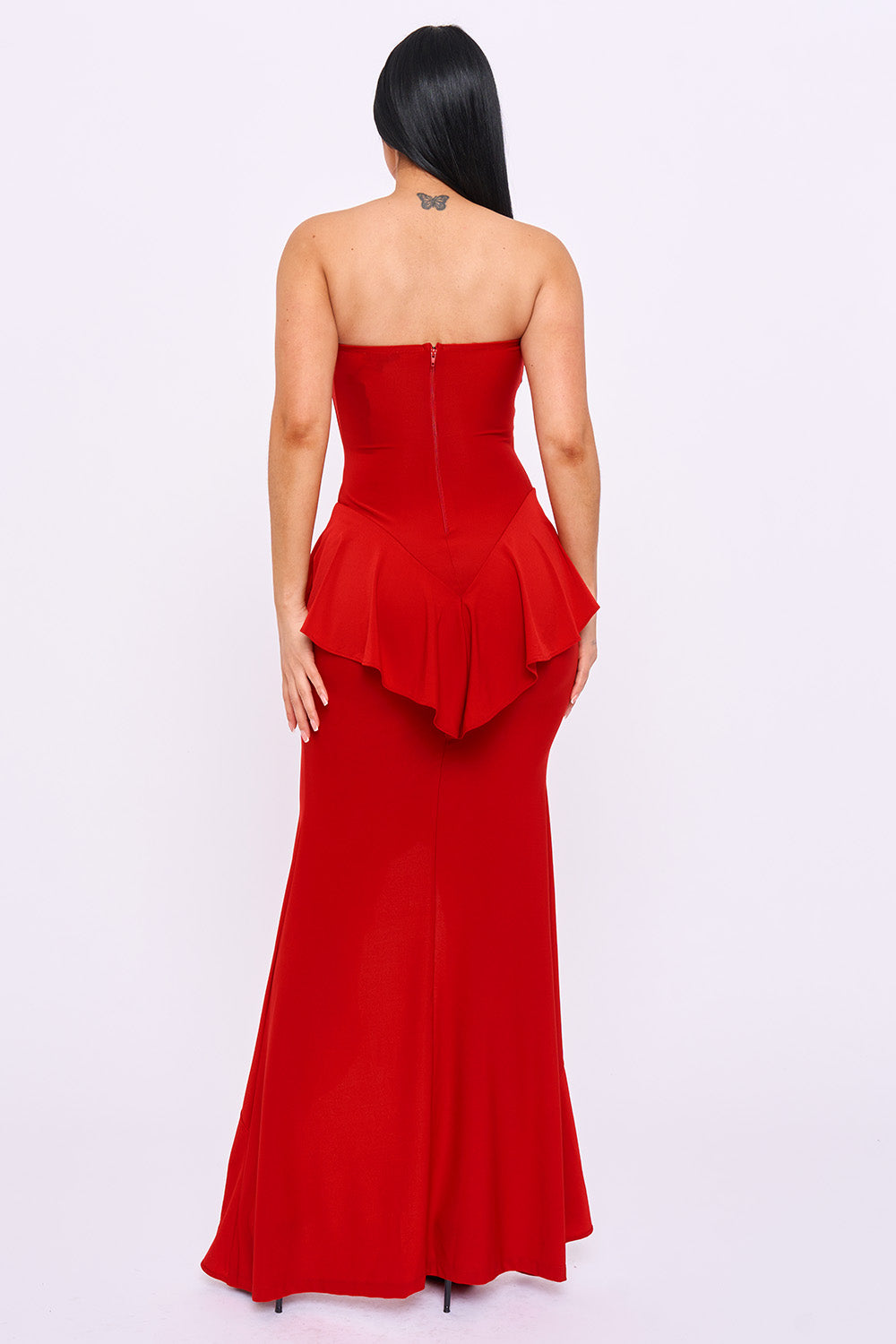 SDM2271JP - TUBE TOP RUFFLE DETAIL MERMAID MAXI DRESS - Image 5