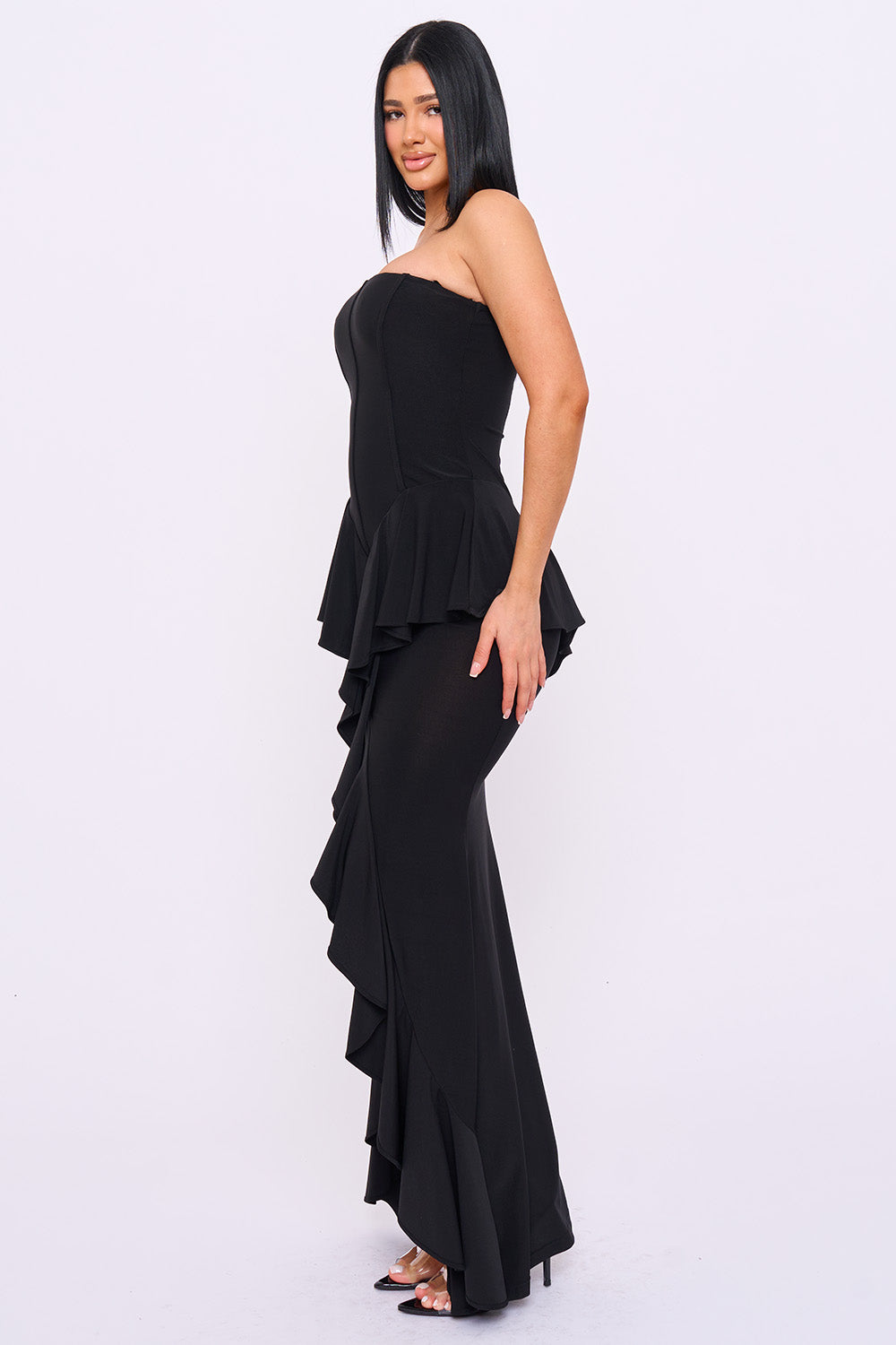 SDM2271JP - TUBE TOP RUFFLE DETAIL MERMAID MAXI DRESS - Image 9