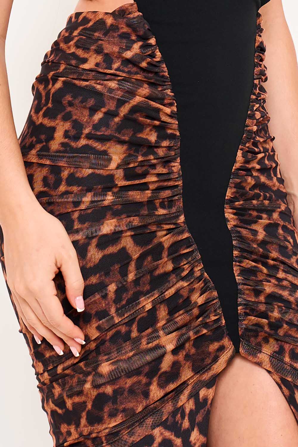 SDM2308SP - ANIMAL PRINT SKIRT MERMAID MAXI DRESS - Image 12