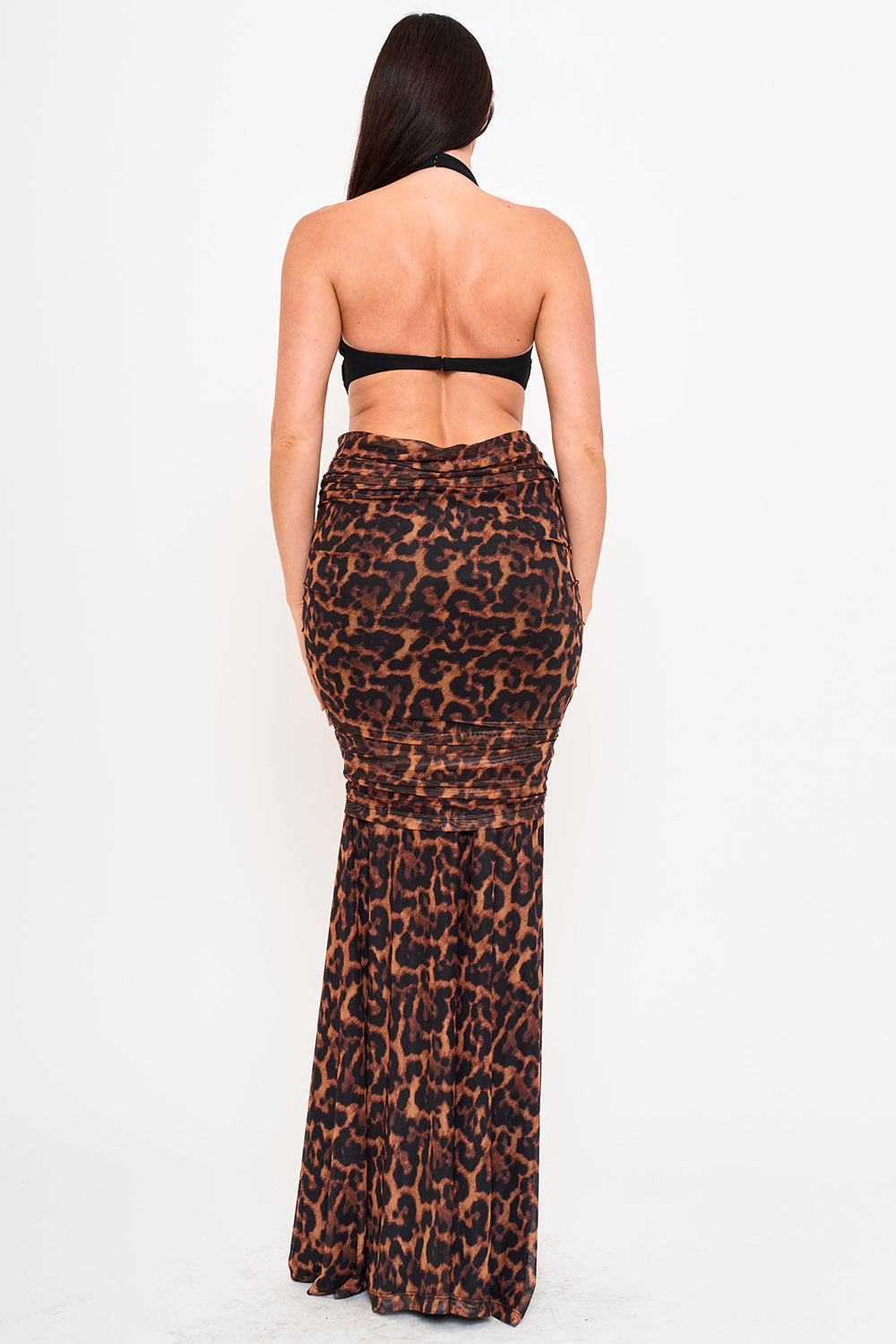 SDM2308SP - ANIMAL PRINT SKIRT MERMAID MAXI DRESS - Image 10