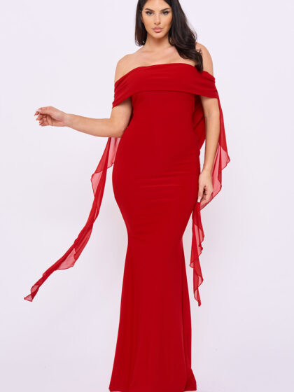 SDM2367JP - OFF THE SHOULDER MERMAID LIKE MAXI DRESS